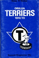 1972-73 Orillia Terriers game program