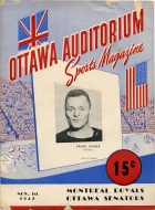 1947-48 Ottawa Senators game program