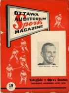 1950-51 Ottawa Senators game program