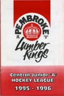 1995-96 Pembroke Lumber Kings game program