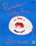 1972-73 Penticton Broncos game program