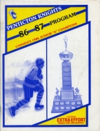 1986-87 Penticton Knights game program