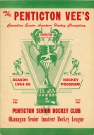 1954-55 Penticton Vees game program