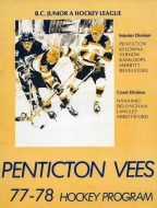 1977-78 Penticton Vees game program