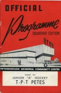1958-59 Peterborough T.P.T Petes game program