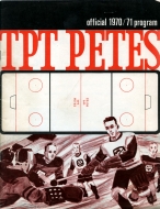 1970-71 Peterborough Petes game program
