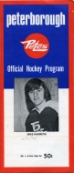 1974-75 Peterborough Petes game program