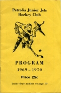 1969-70 Petrolia Jets game program