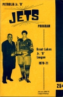 1970-71 Petrolia Jets game program