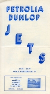 1978-79 Petrolia Jets game program