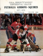 1977-78 Petrolia Squires game program