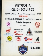 1983-84 Petrolia Squires game program