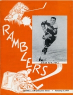 1955-56 Philadelphia Ramblers game program