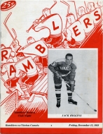 1958-59 Philadelphia Ramblers game program
