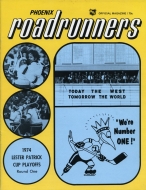 1973-74 Phoenix Roadrunners game program
