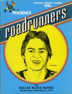 1977-78 Phoenix Roadrunners game program