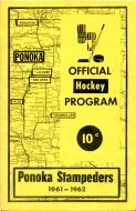 1961-62 Ponoka Stampeders game program