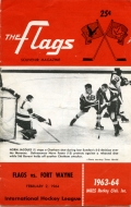 1963-64 Port Huron Flags game program