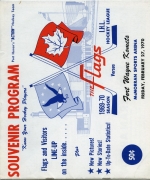 1969-70 Port Huron Flags game program