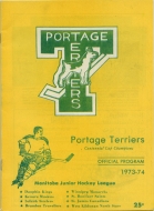1973-74 Portage Terriers game program