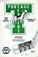 1983-84 Portage Terriers game program