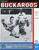 1972-73 Portland Buckaroos game program