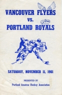 1961-62 Portland Royals game program
