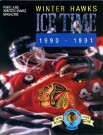1990-91 Portland Winter Hawks game program