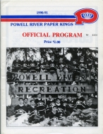 1990-91 Powell River Paper Kings game program