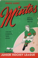 1953-54 Prince Albert Mintos game program