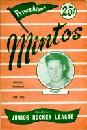 1954-55 Prince Albert Mintos game program
