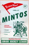 1956-57 Prince Albert Mintos game program