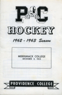 1962-63 Providence College game program