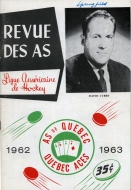 1962-63 Quebec Aces game program