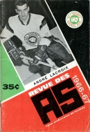 1966-67 Quebec Aces game program