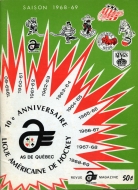 1968-69 Quebec Aces game program