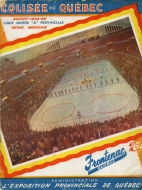 1954-55 Quebec Frontenacs game program