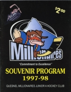 1997-98 Quesnel Millionaires game program