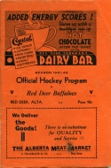 1941-42 Red Deer Buffaloes game program