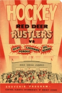 1959-60 Red Deer Rustlers game program