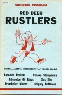 1961-62 Red Deer Rustlers game program
