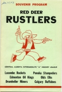 1962-63 Red Deer Rustlers game program
