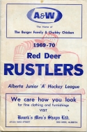 1969-70 Red Deer Rustlers game program