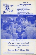 1970-71 Red Deer Rustlers game program
