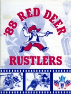 1988-89 Red Deer Rustlers game program