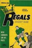 1955-56 Regina/Brandon Regals game program
