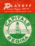1948-49 Regina Capitals game program