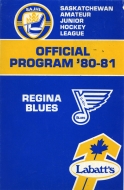 1980-81 Regina Pat Blues game program