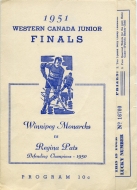 1950-51 Regina Pats game program