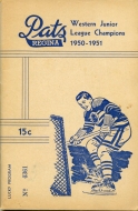 1951-52 Regina Pats game program